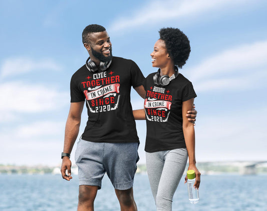 Bonnie & Clyde couple Tee | Rock val | enjoy love Life | Couples night