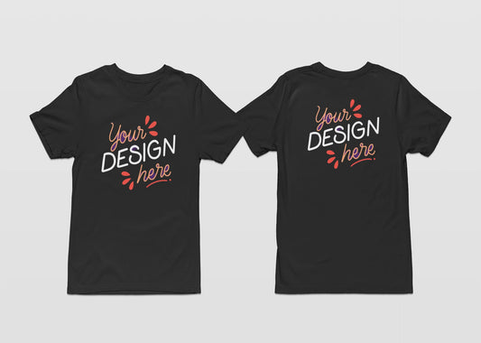 Custom Men T-Shirt Front and Back Print