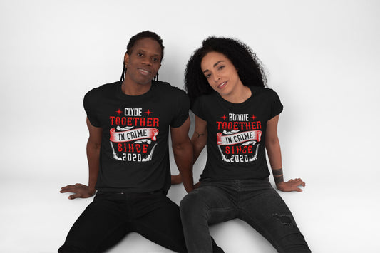 Bonnie & Clyde couple Tee | Rock val | enjoy love Life | Couples night