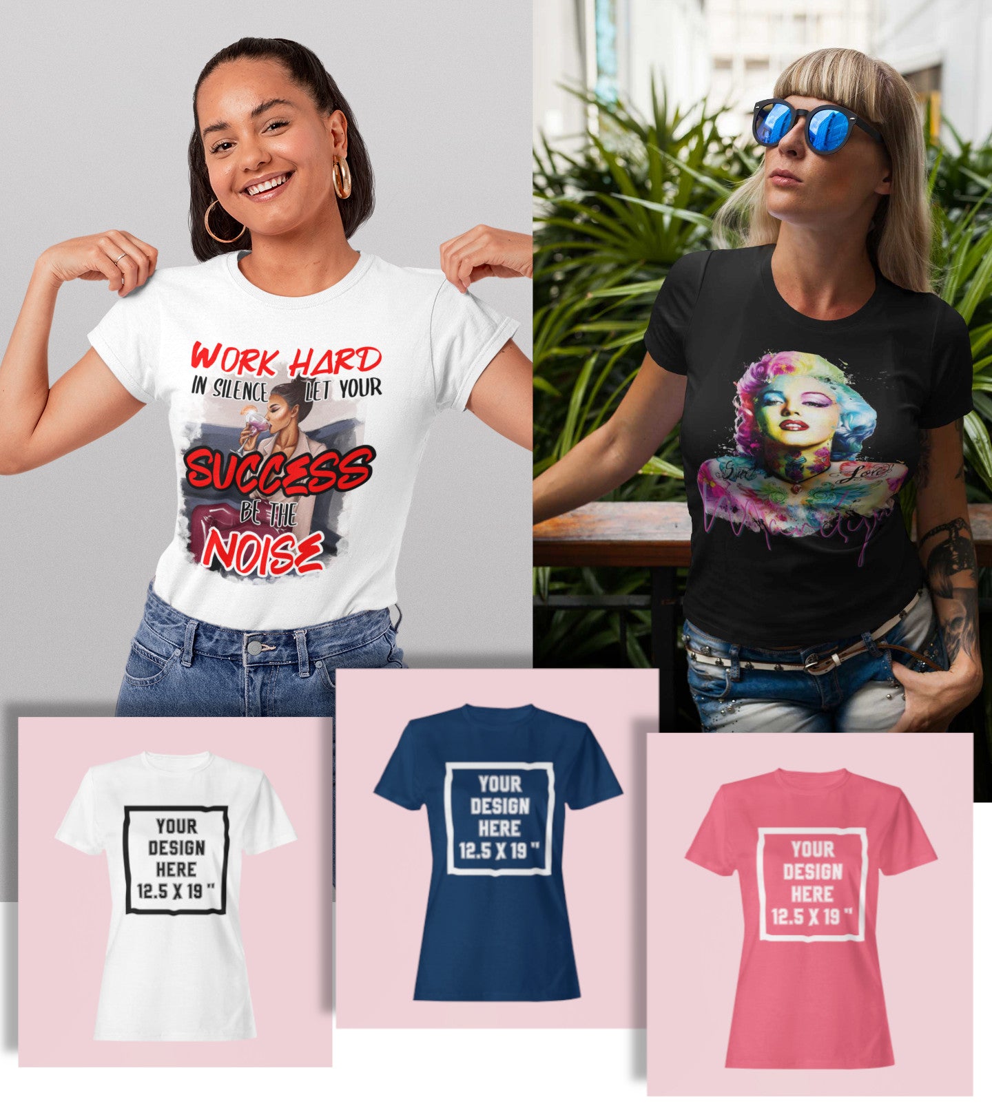 Custom Women T-Shirt One Side Print